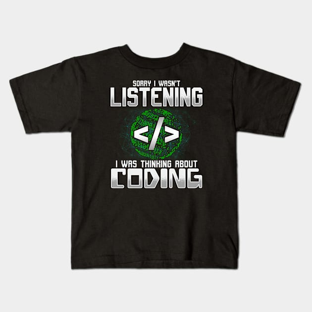 Coding Lover Kids T-Shirt by PixelArt